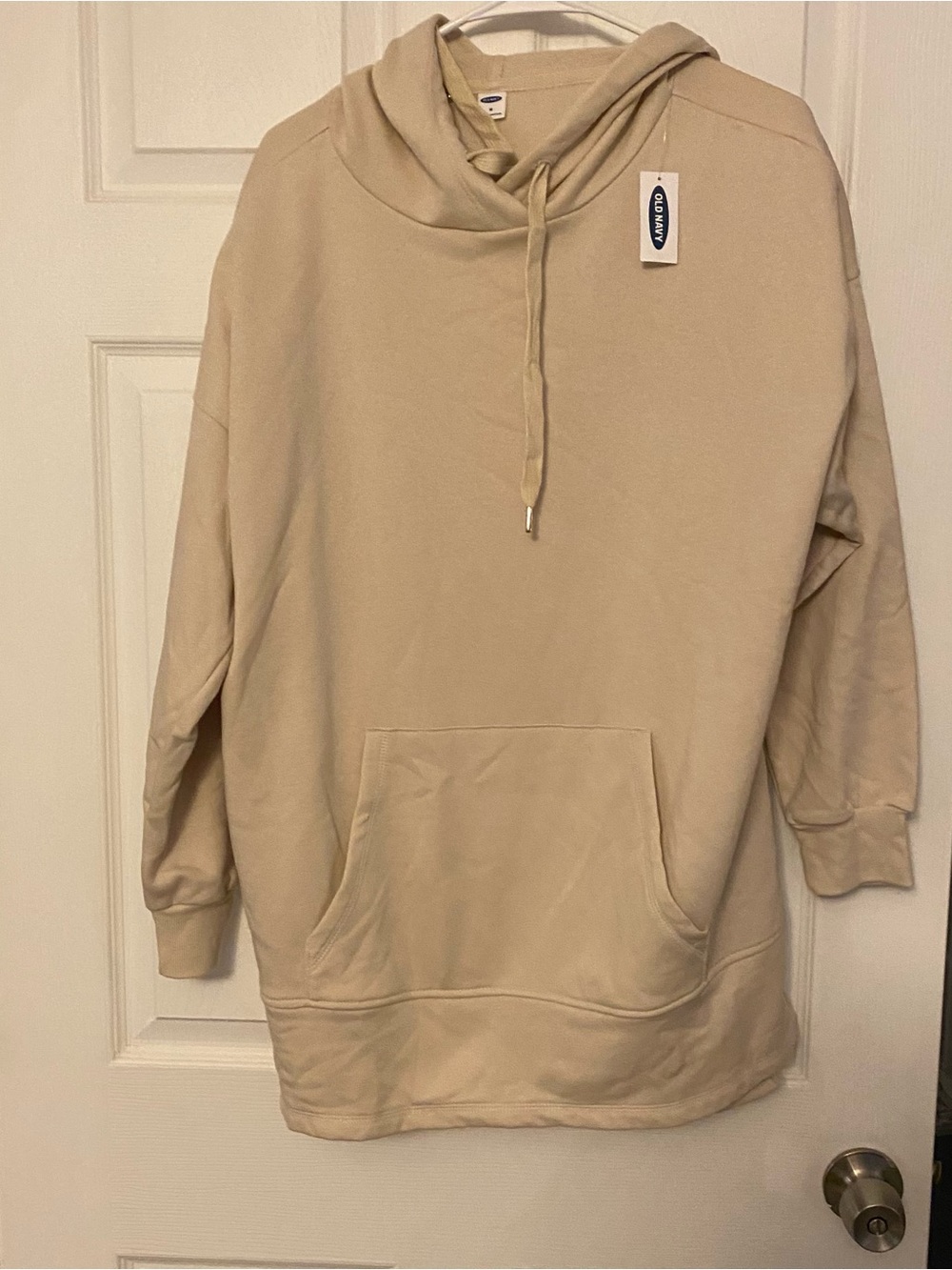Old Navy Classic oversized Women’s Hooded Pullover Sweatshirt - Beige size med n